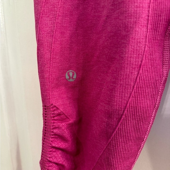 Lululemon In The Flow Crop II Heathered Raspberry - Picture 4 of 12